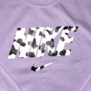 SOLD- Nike cow print crewneck